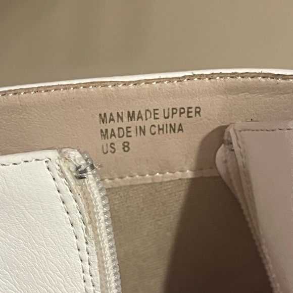 Oasis Society White High Heel Ankle Boots, size 8 - Picture 5 of 6